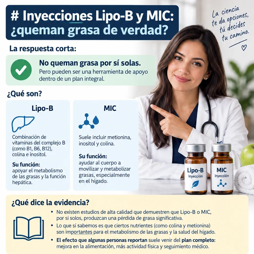 Inyecciones Lipo-B y MIC: ¿queman grasa de verdad?